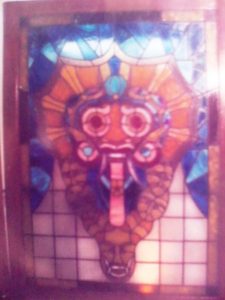 stained glass indonesian mural art