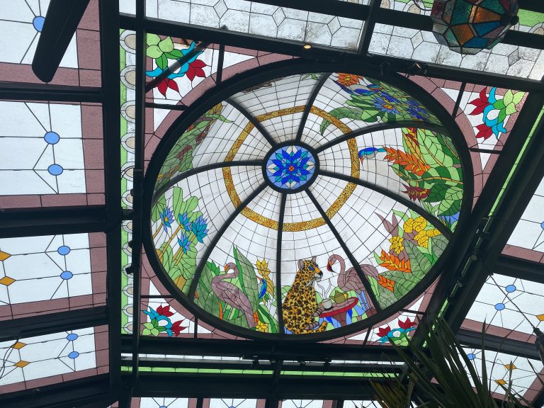 stained glass dome on the lagoon bali uluwatu by eraglass bali