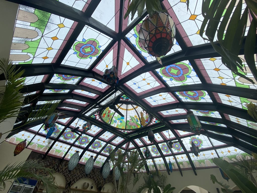 stained glass dome on the lagoon bali uluwatu by eraglass bali