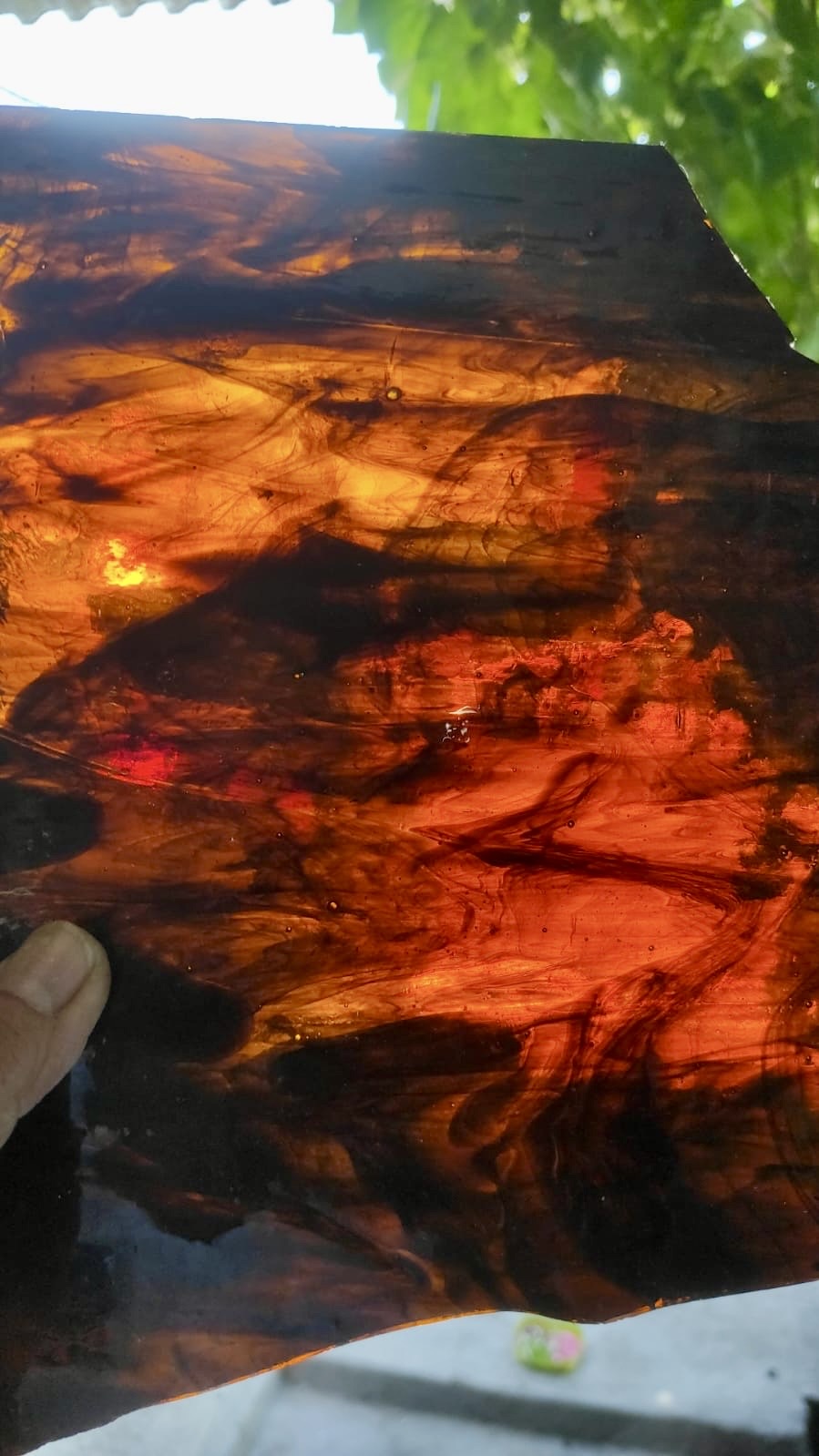 brown smoky glass opal